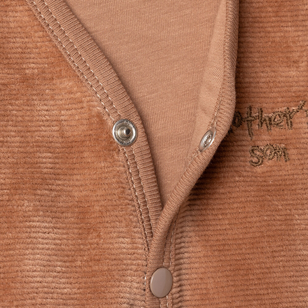 Erkek Bebek Yenidoğan Yelek Mother's Kadife V Yaka Atlet Kol