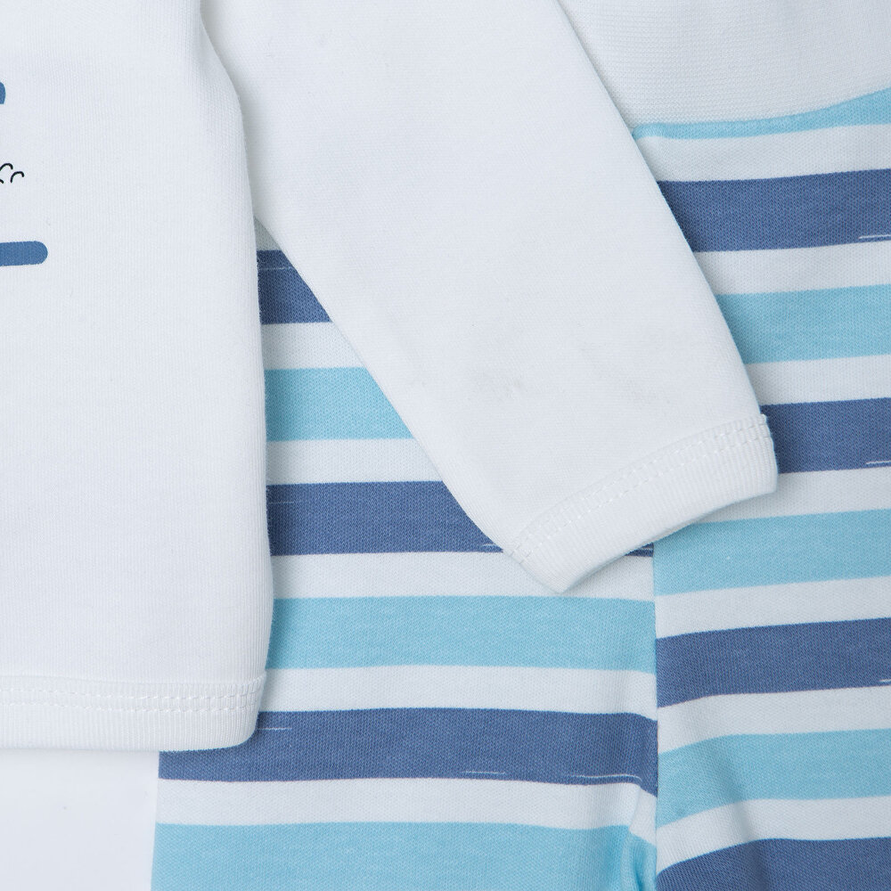 Erkek Bebek Yenidoğan Zıbın-Şapka-Patikli İnterlok V Yaka Uzun Kol Patikli Paça