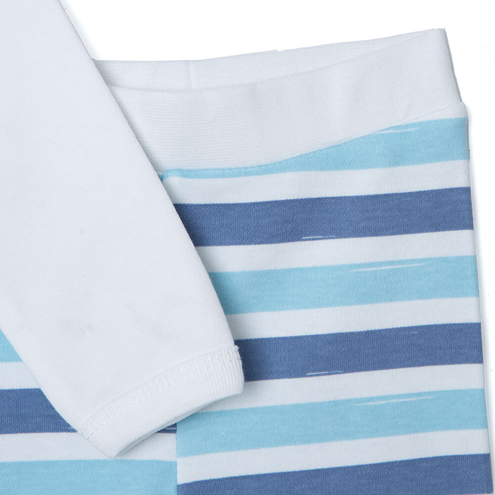 Erkek Bebek Yenidoğan Zıbın-Şapka-Patikli İnterlok V Yaka Uzun Kol Patikli Paça