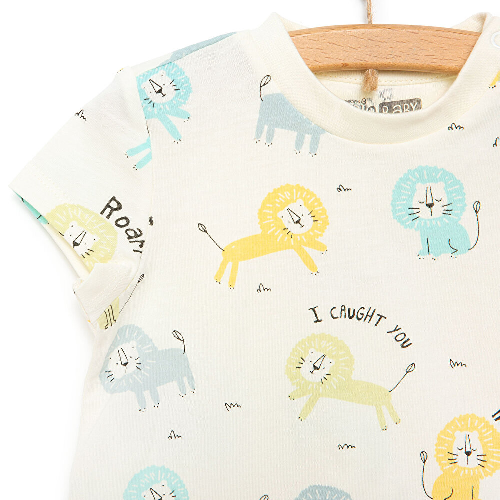 Erkek Bisiklet Yaka Kısa Kol Pijama Takımı