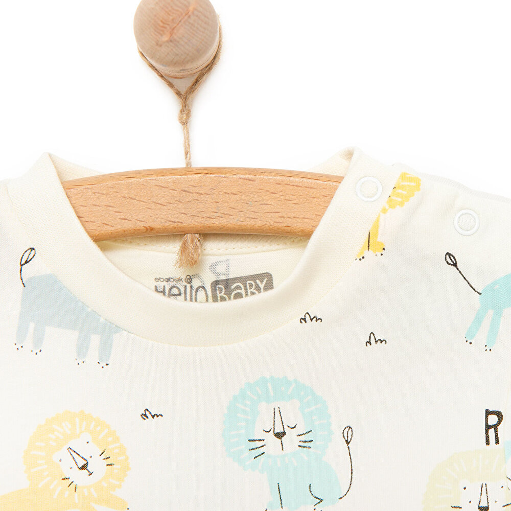 Erkek Bisiklet Yaka Kısa Kol Pijama Takımı