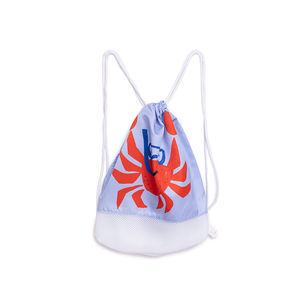 Erkek Çocuk Plaj Çantası İpli Yengeç Desen