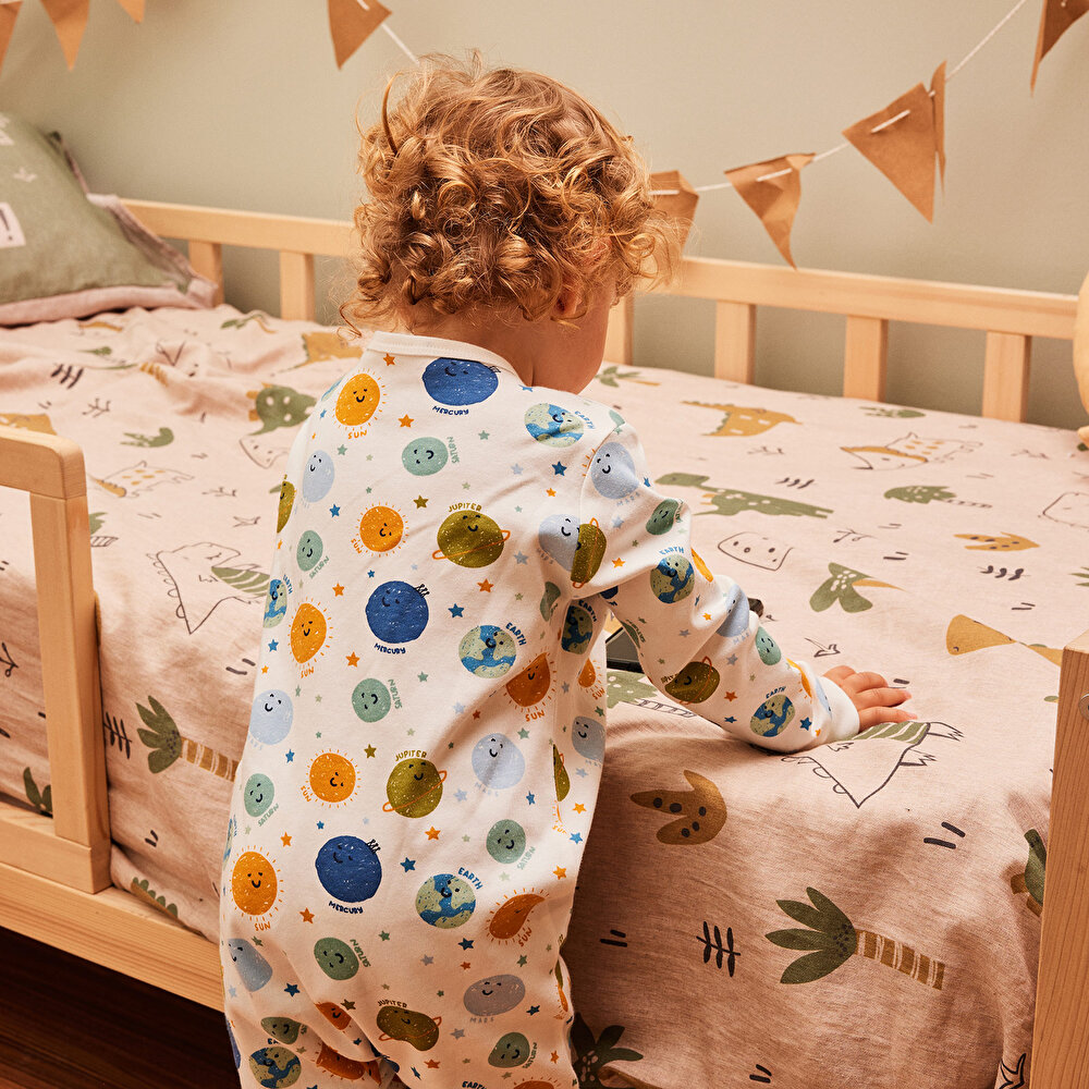 Erkek Fermuarlı Patiksiz Tulum Erkek Bebek