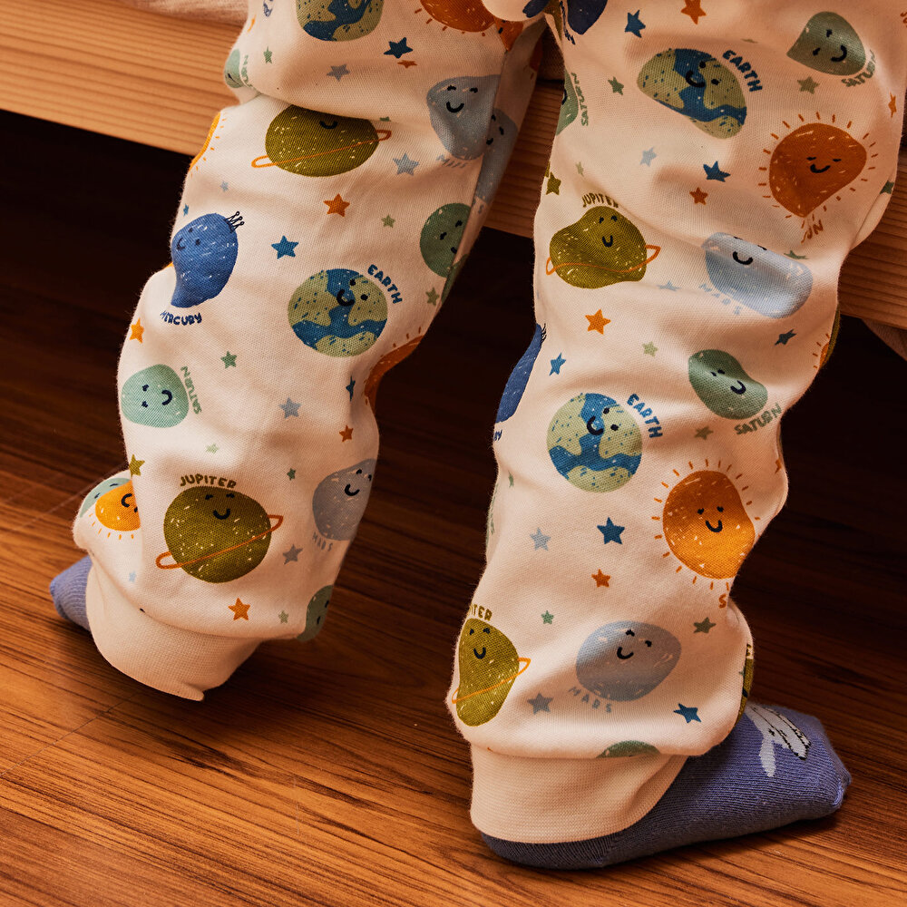 Erkek Fermuarlı Patiksiz Tulum Erkek Bebek