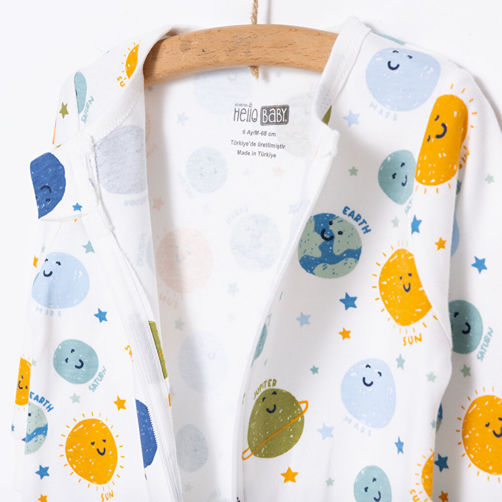 Erkek Fermuarlı Patiksiz Tulum Erkek Bebek