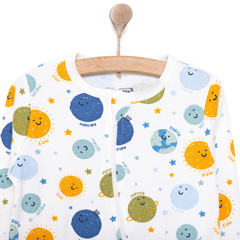 Erkek Fermuarlı Patiksiz Tulum Erkek Bebek