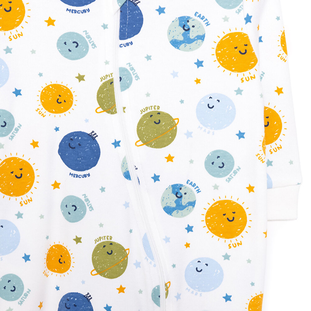 Erkek Fermuarlı Patiksiz Tulum Erkek Bebek