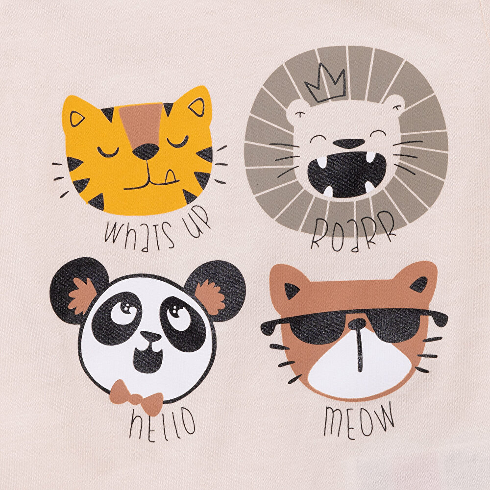 Erkek Kısa Kol Bisiklet Yaka Pijama Takımı