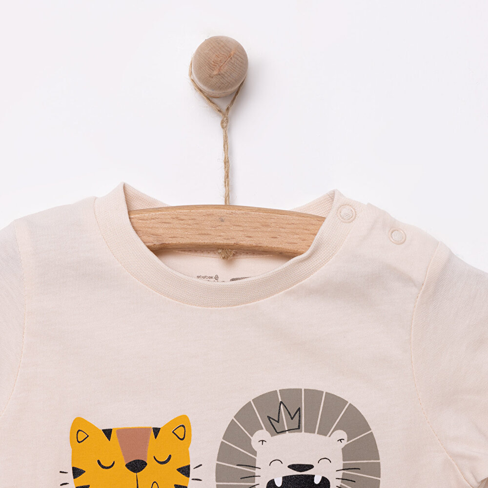 Erkek Kısa Kol Bisiklet Yaka Pijama Takımı