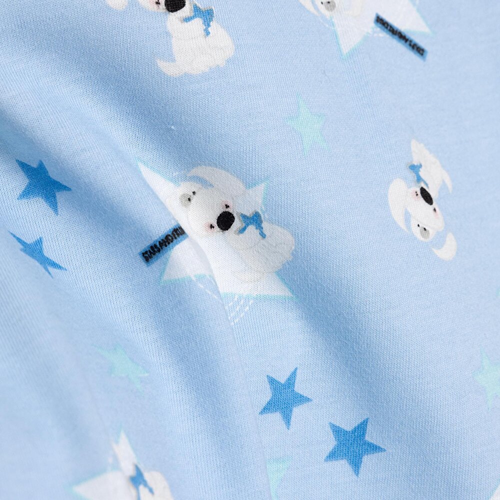 Erkek Kısa Kol Yıldız Desenli Bisiklet Yaka Pijama Takımı