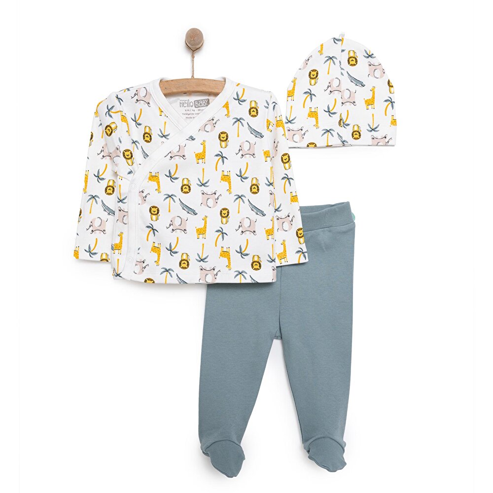 Erkek Zıbın-Şapka-Patikli Alt Erkek Bebek