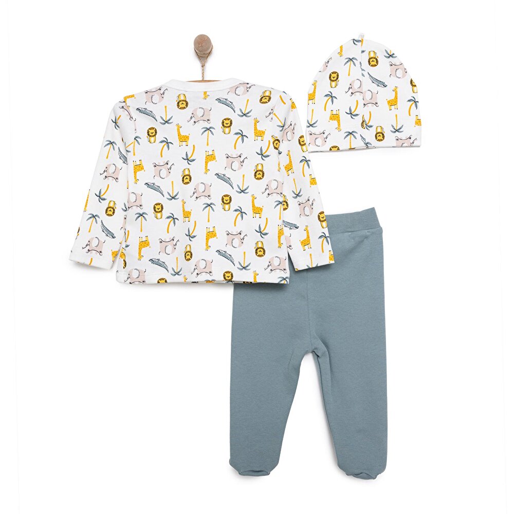 Erkek Zıbın-Şapka-Patikli Alt Erkek Bebek