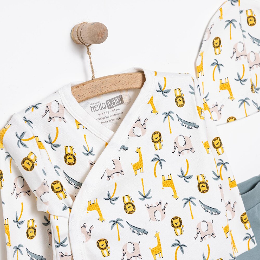 Erkek Zıbın-Şapka-Patikli Alt Erkek Bebek