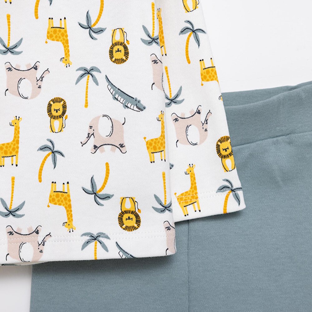 Erkek Zıbın-Şapka-Patikli Alt Erkek Bebek