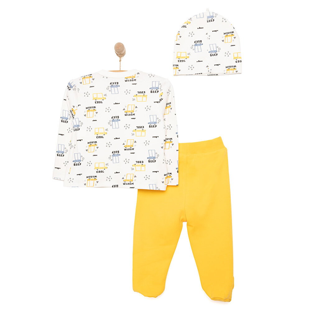 Erkek Zıbın-Şapka-Patikli Alt Erkek Bebek