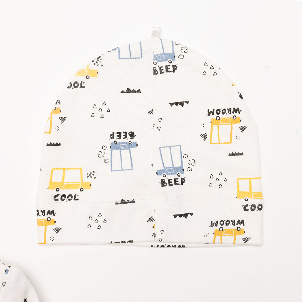 Erkek Zıbın-Şapka-Patikli Alt Erkek Bebek