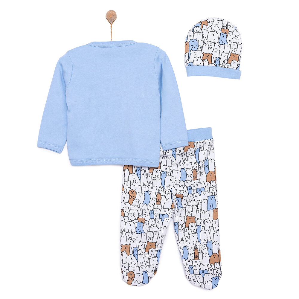 Erkek Zıbın-Şapka-Patikli Alt Erkek Bebek