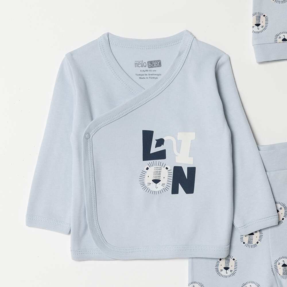 Erkek Zıbın-Şapka-Patikli Alt Erkek Bebek