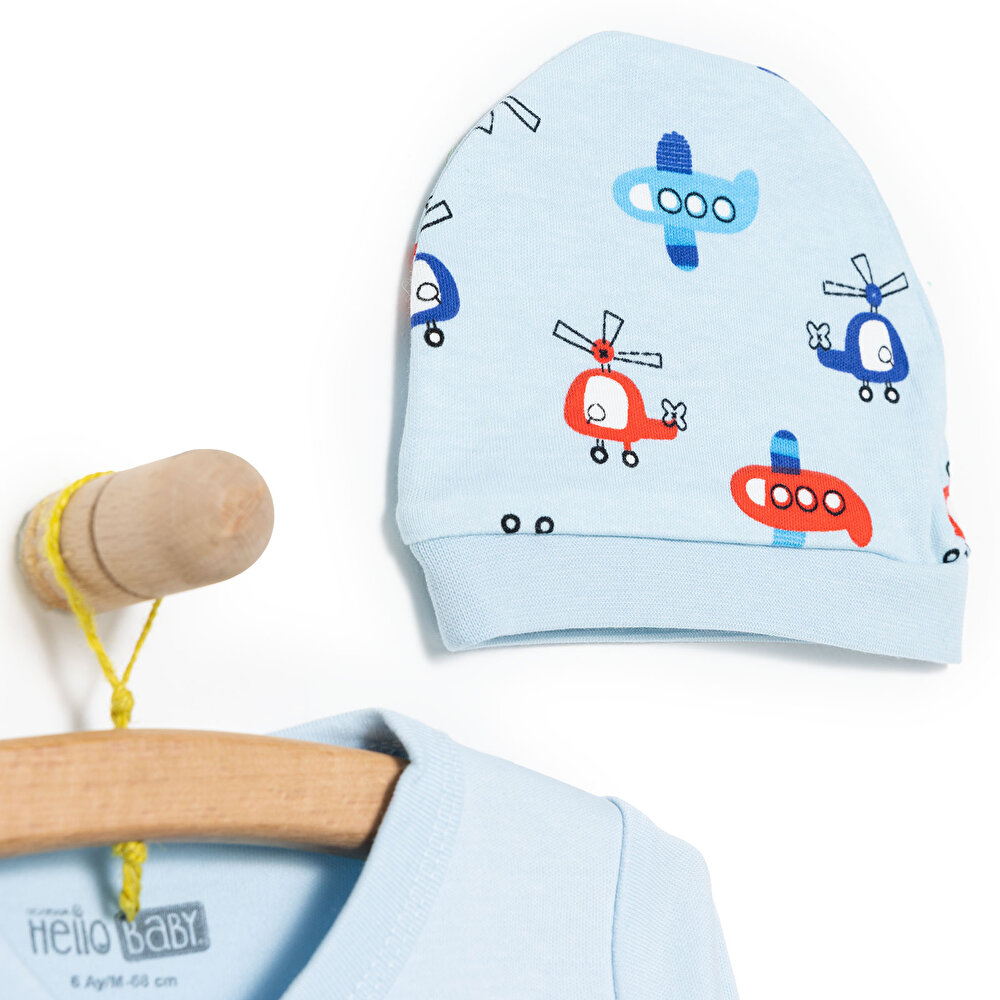 Erkek Zıbın-Şapka-Patikli Alt Erkek Bebek