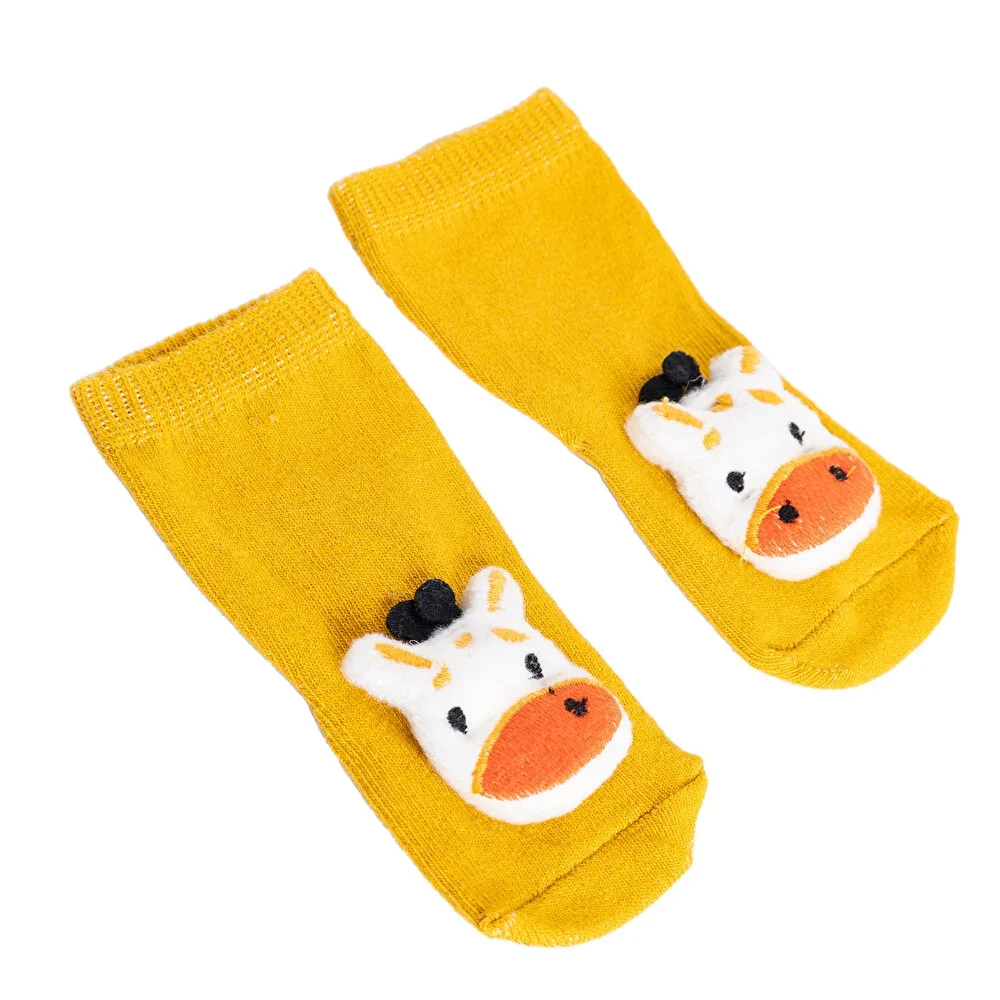 Erkek Zürafa Oyuncaklı Çorap Erkek Bebek