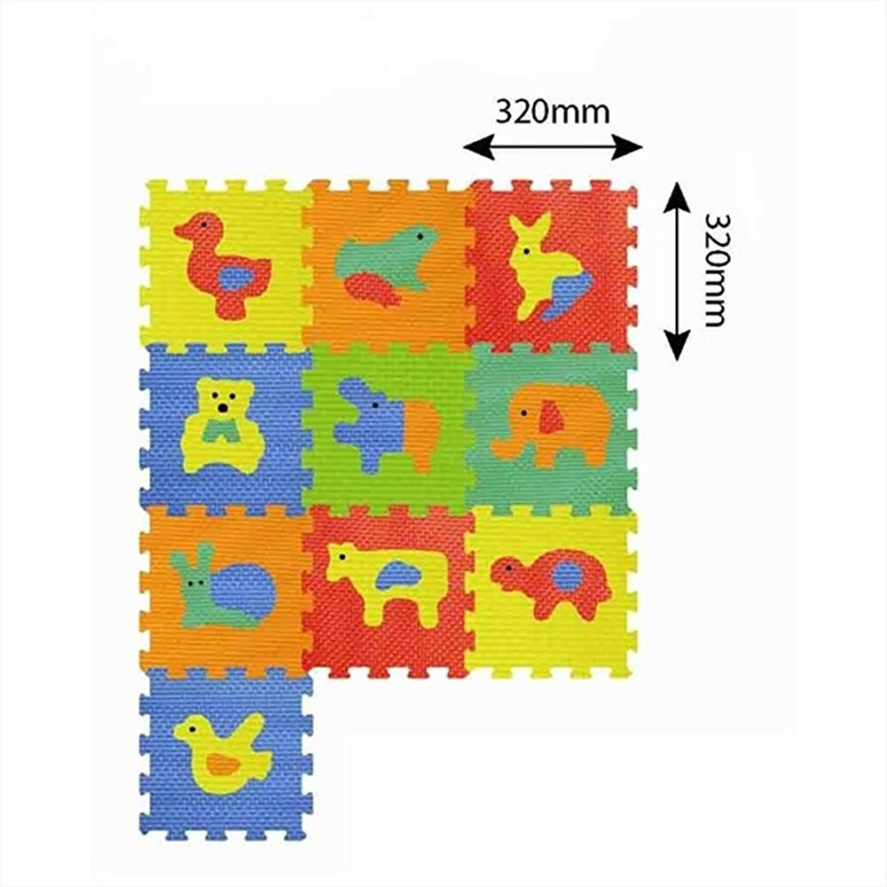 Eva 10 Parça Bebek Puzzle Oyun Matı Yer Karosu