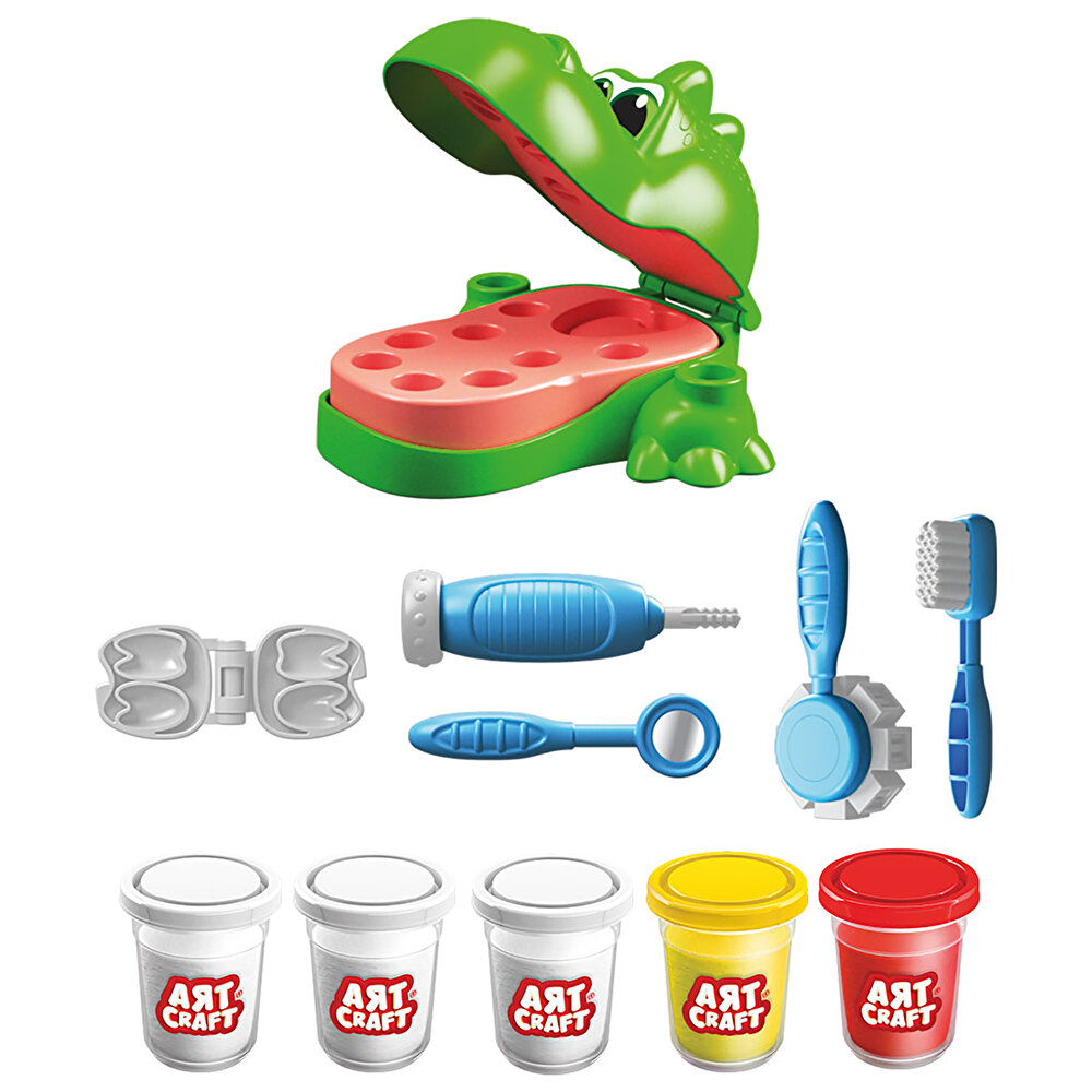 Fen Oyuncak Art Craft Dino Dişçi Bebek Oyun Hamuru Seti +3 Yaş