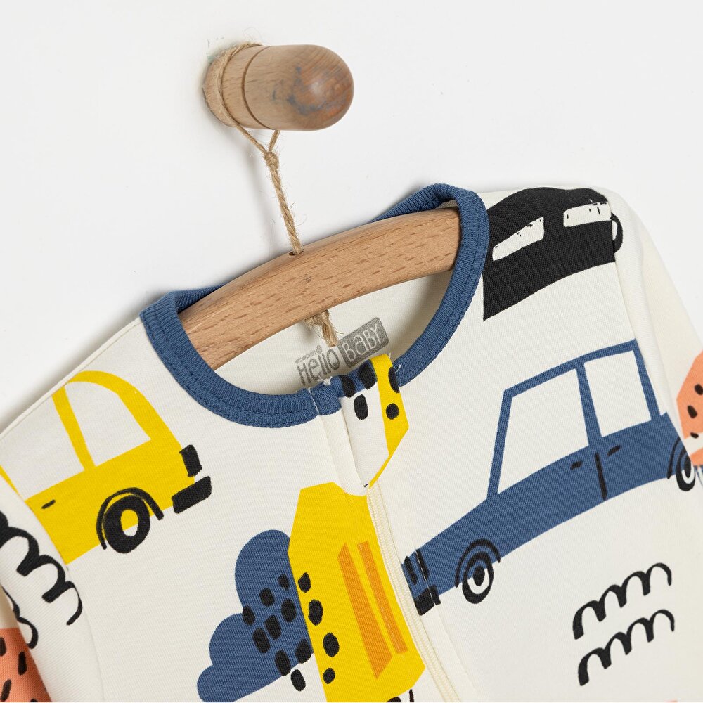 Fermuarlı Patiksiz Tulum Erkek Bebek