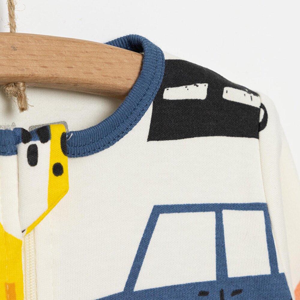 Fermuarlı Patiksiz Tulum Erkek Bebek