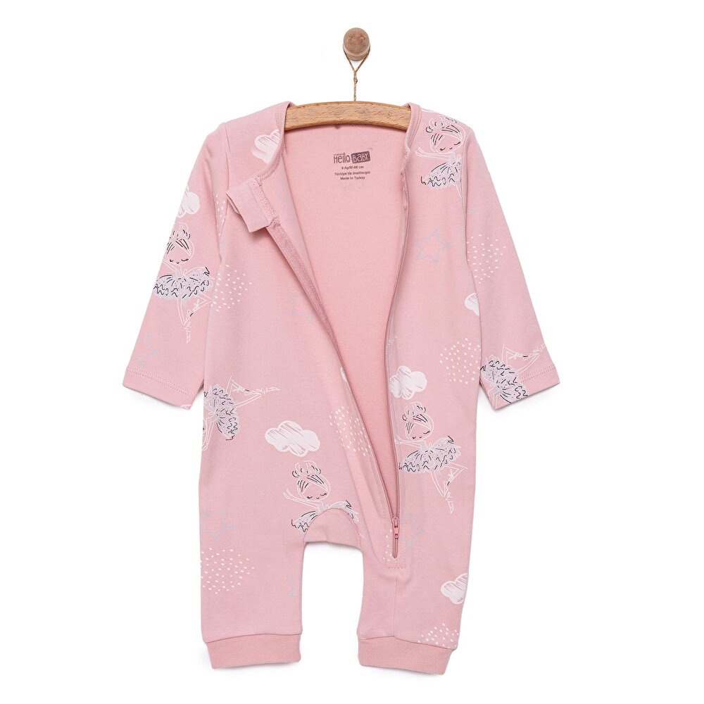 Fermuarlı Patiksiz Tulum Kız Bebek