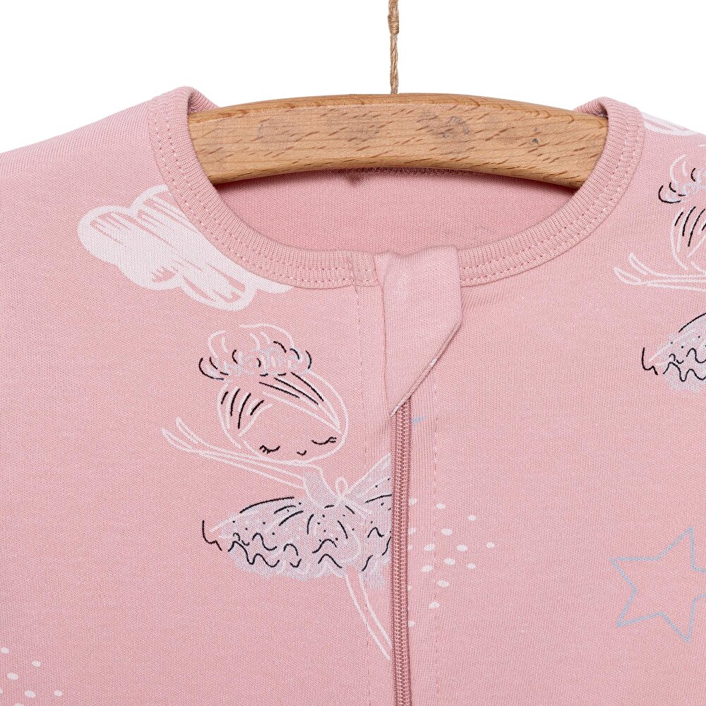 Fermuarlı Patiksiz Tulum Kız Bebek