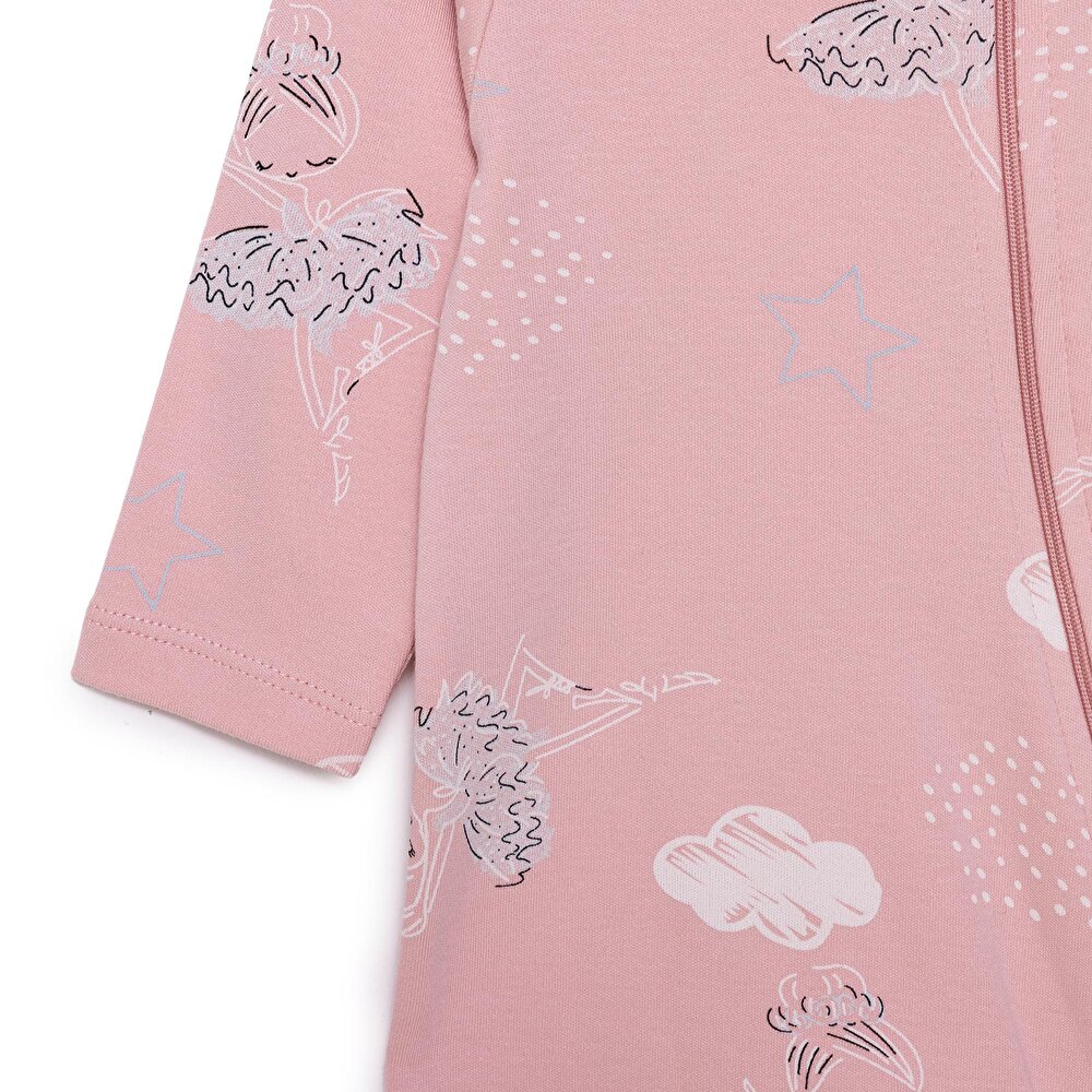 Fermuarlı Patiksiz Tulum Kız Bebek