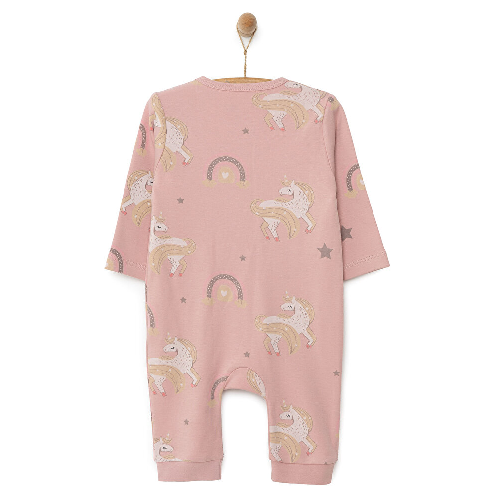 Fermuarlı Patiksiz Tulum Kız Bebek