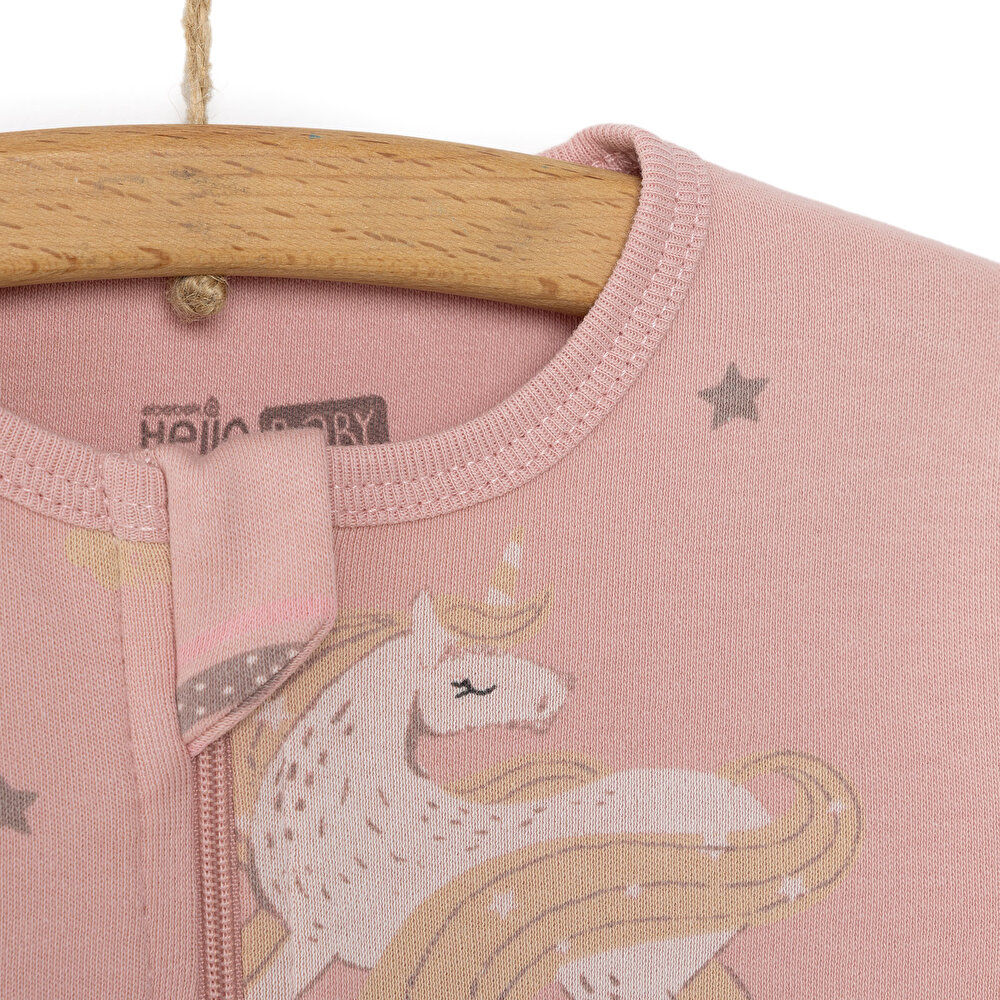 Fermuarlı Patiksiz Tulum Kız Bebek