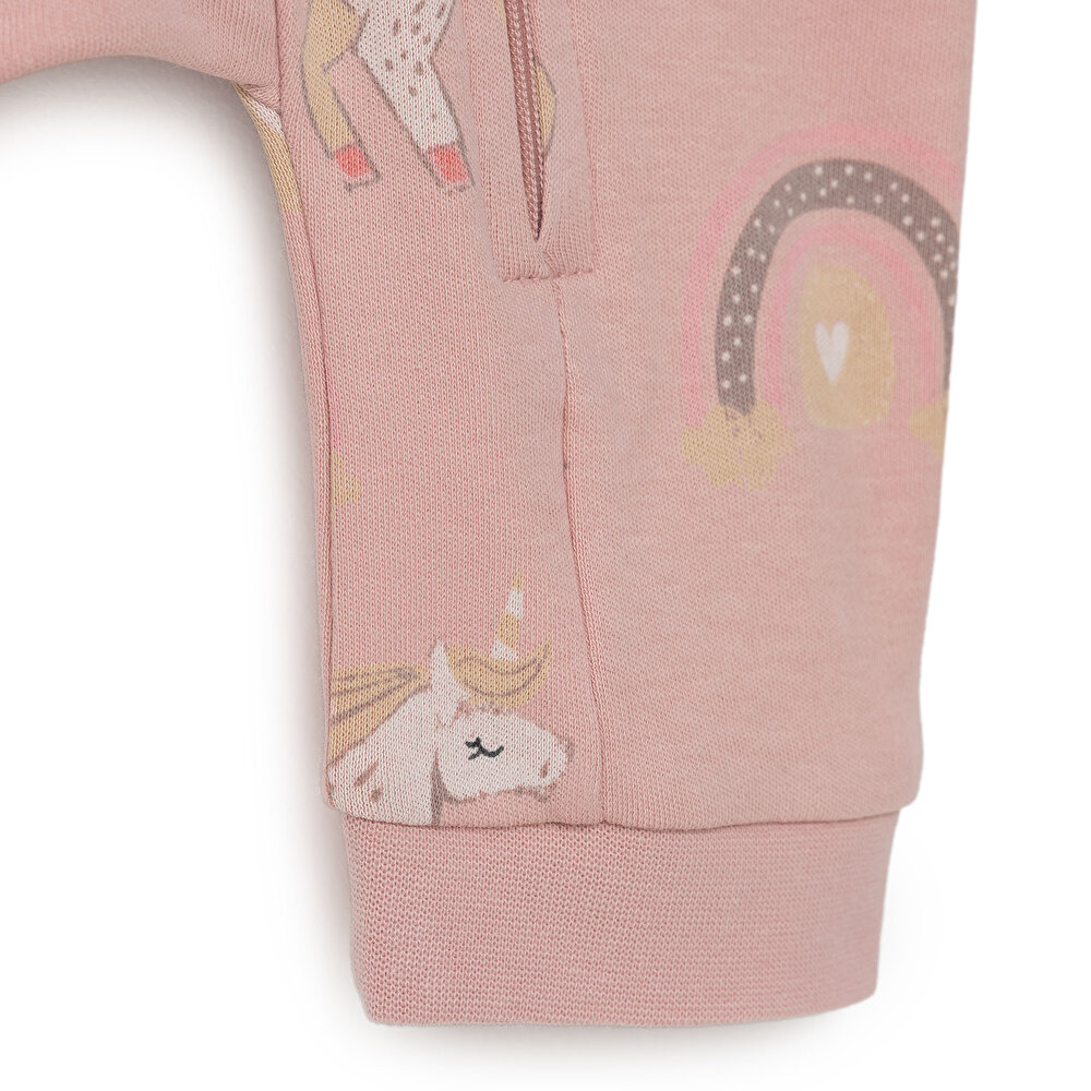 Fermuarlı Patiksiz Tulum Kız Bebek