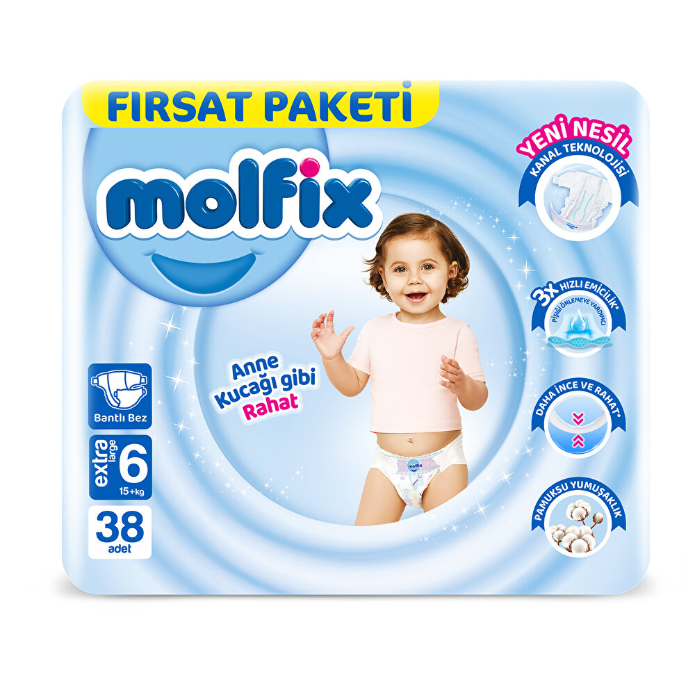 Fırsat Paketi Extra Large 6 Beden 38 Adet