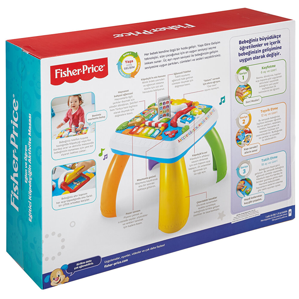 Fisher Price Eğitici Köpekçiğin Aktivite Masası Türkçe ve İngilizce