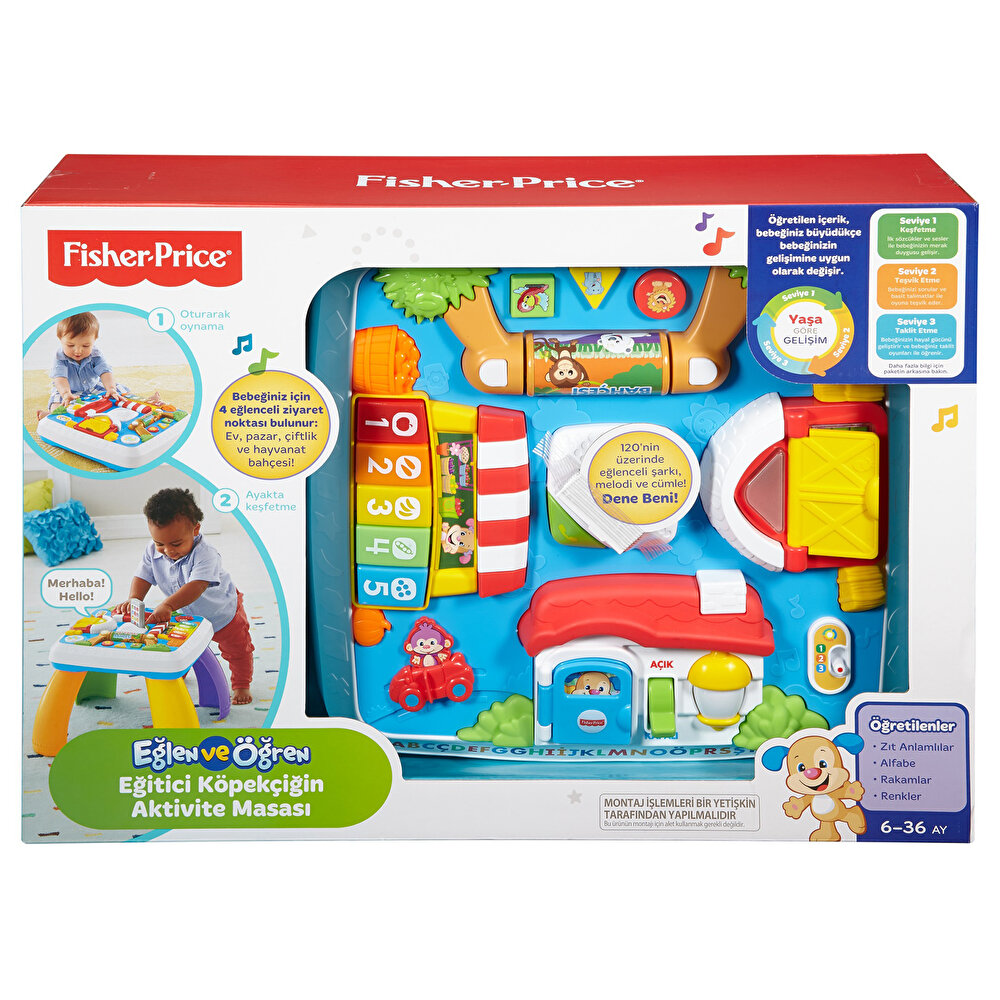 Fisher Price Eğitici Köpekçiğin Aktivite Masası Türkçe ve İngilizce