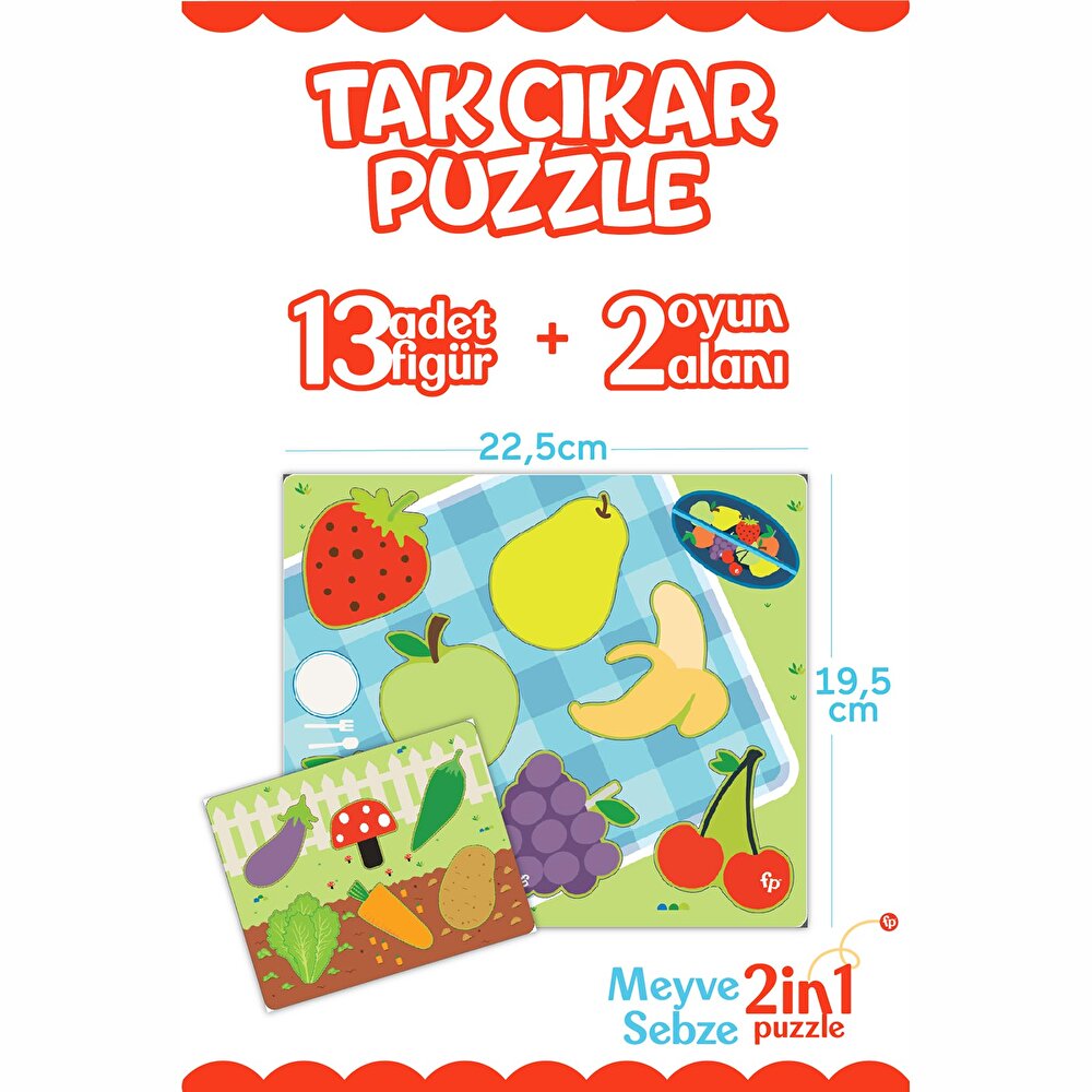 Fisher Price Tak Çıkar Puzzle Meyve Sebze