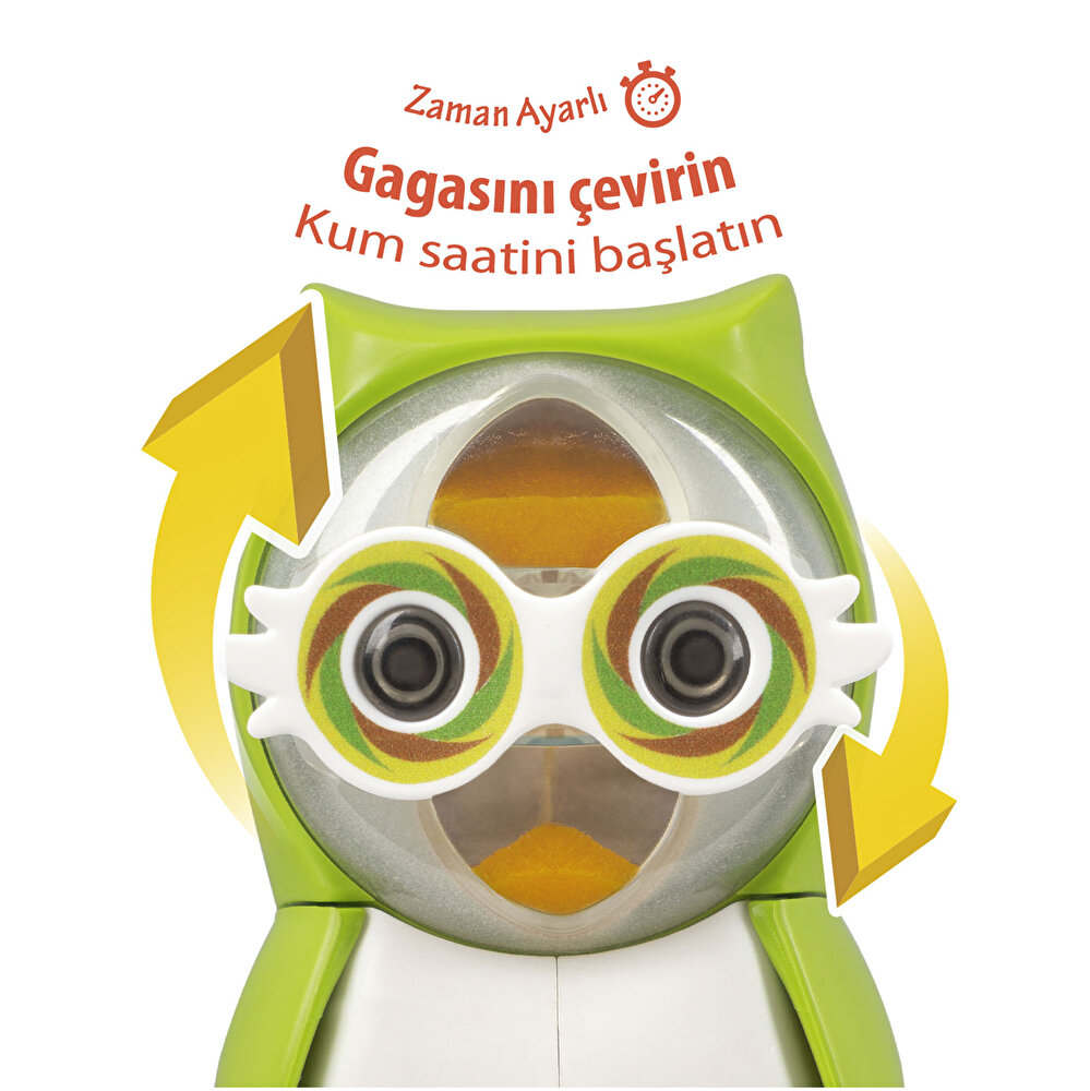 Baykuş Figürlü Kum Saatli Fırça Saklama Kabı - Asortili