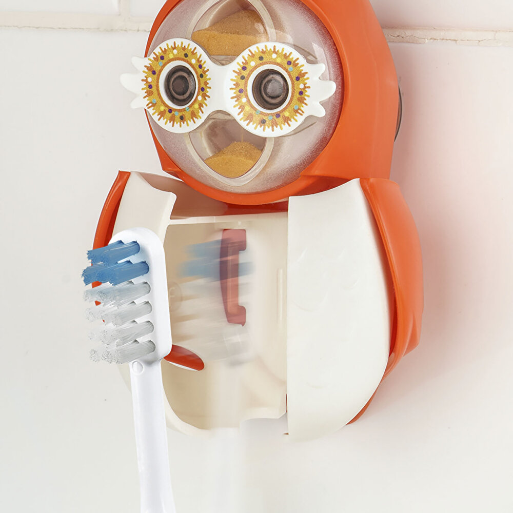 Baykuş Figürlü Kum Saatli Fırça Saklama Kabı - Asortili