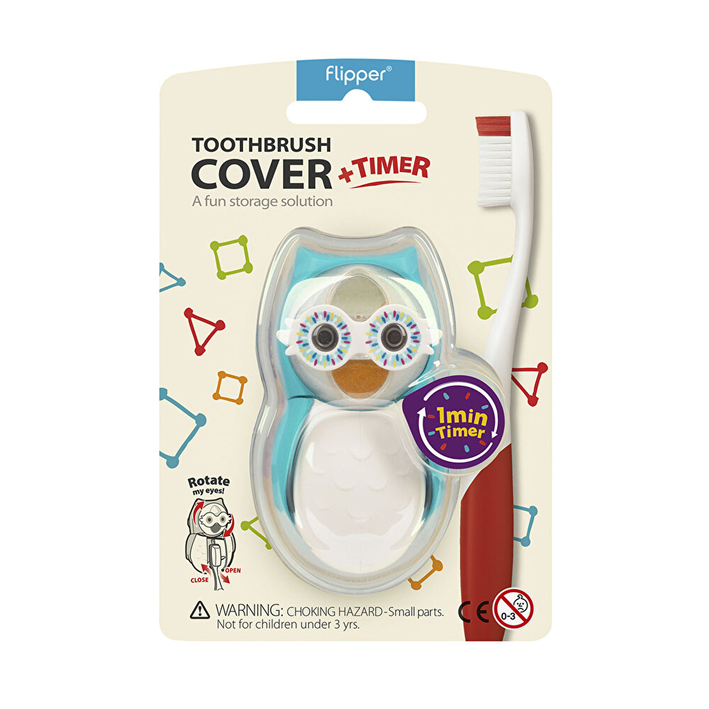 Baykuş Figürlü Kum Saatli Fırça Saklama Kabı - Asortili