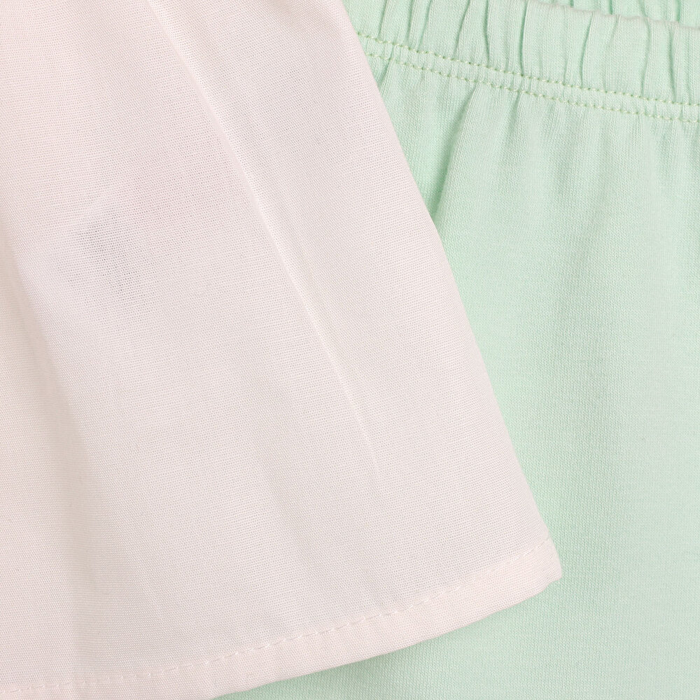 Fruit Season Büzgü Detaylı Poplin Bluz - Tayt Takım Kız Bebek