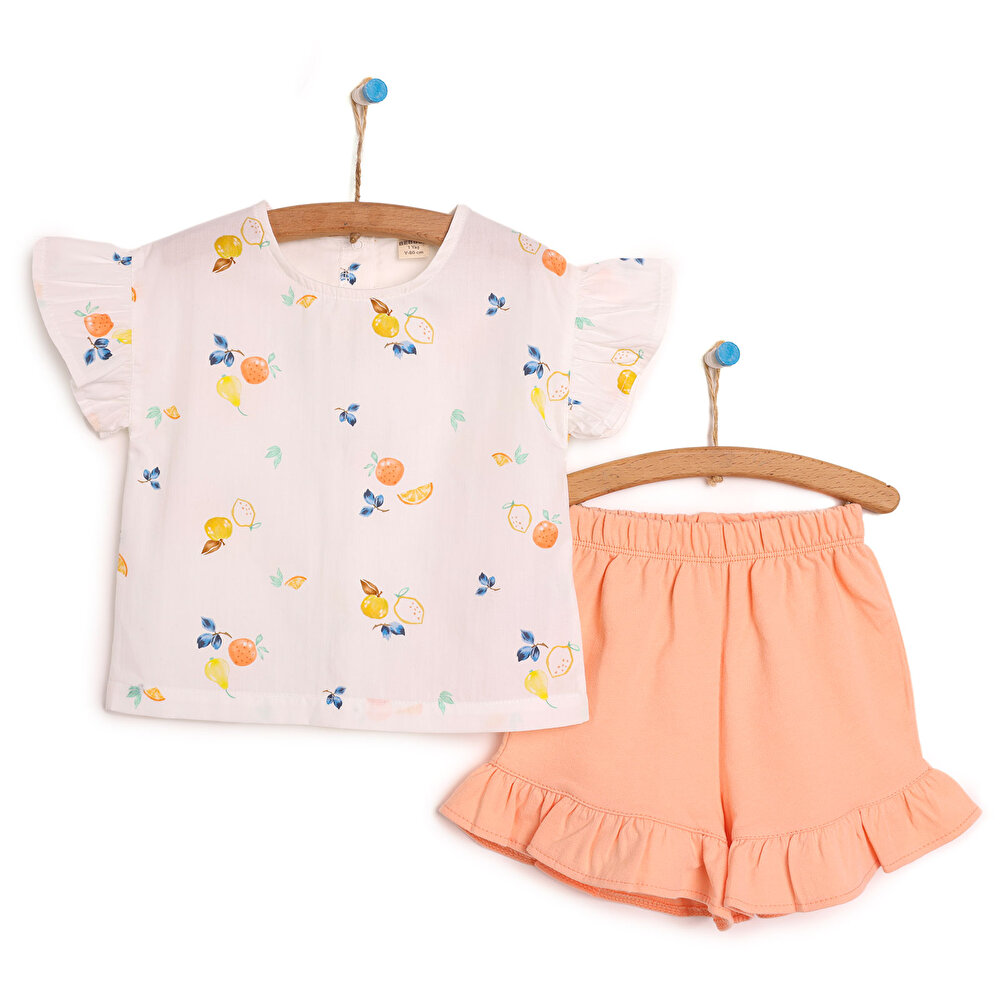 Fruit Season Tshirt-Şort Takım Kız Bebek