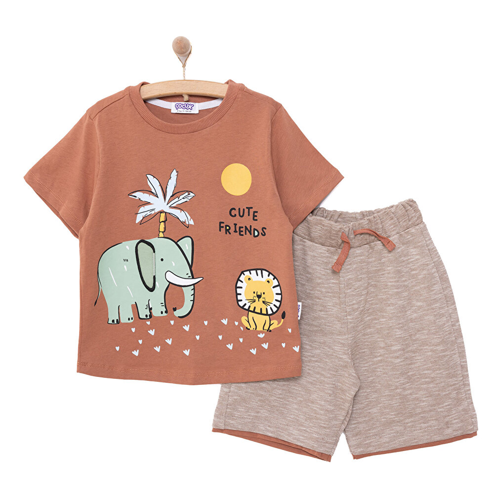 Fun World 3D Erkek Tshirt-Şort Erkek Bebek