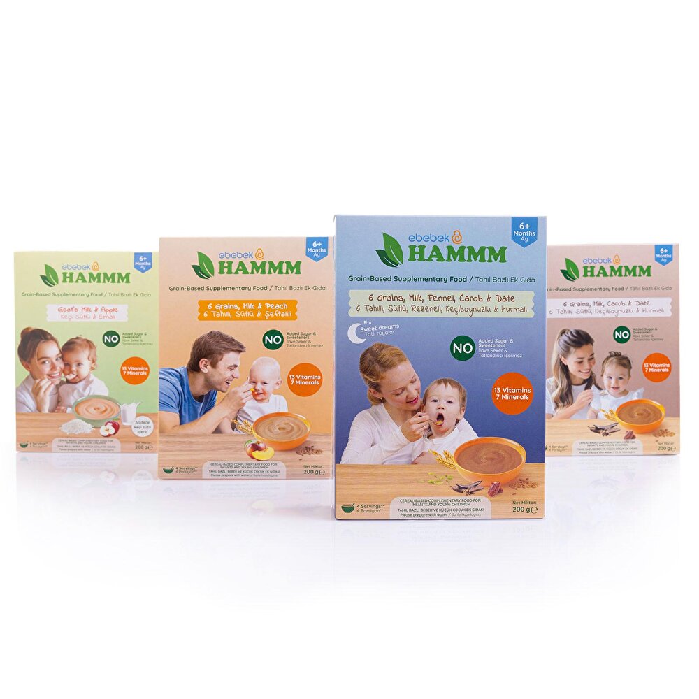 Gece 6 Tahıllı Sütlü Rezeneli Keçiboynuzlu Hurma Kaşık Mama 200gr.