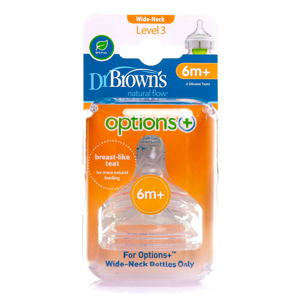 DB 3201 Dr Browns Geniş Ağız Options+ Biberon Emziği 6ay+