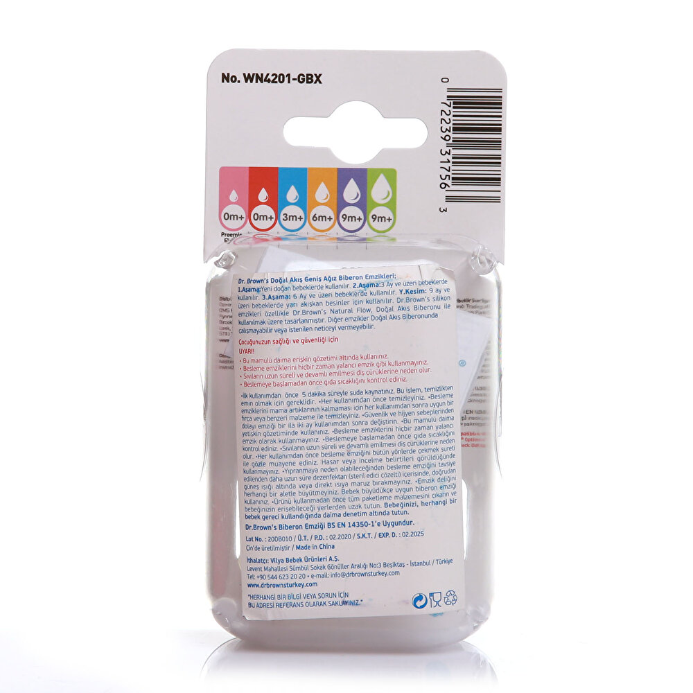 DB 4201 Dr Browns Geniş Ağız Options+ Biberon Emziği 9ay+