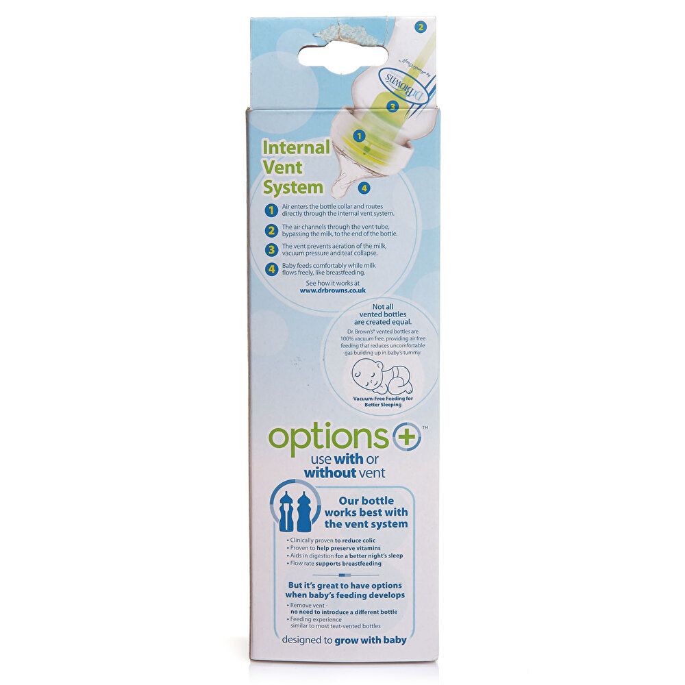 DB 91600 Dr Browns Options+ Geniş Ağız Antikolik PP Biberon 270 ml 0+ Ay
