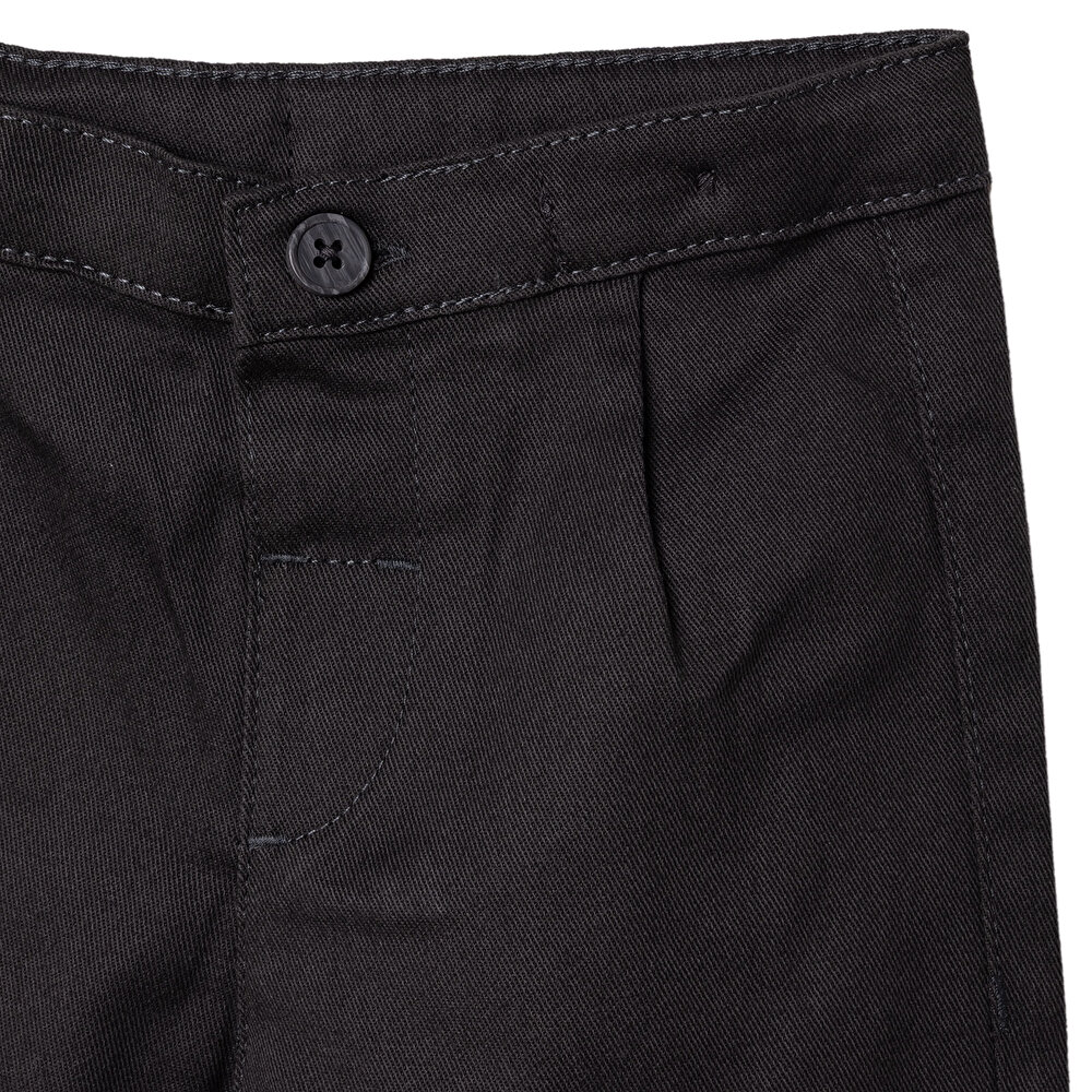 Erkek Bebek Gömlek-Pantolon Poplin Gömlek Yaka Uzun Kol Reçme Paça