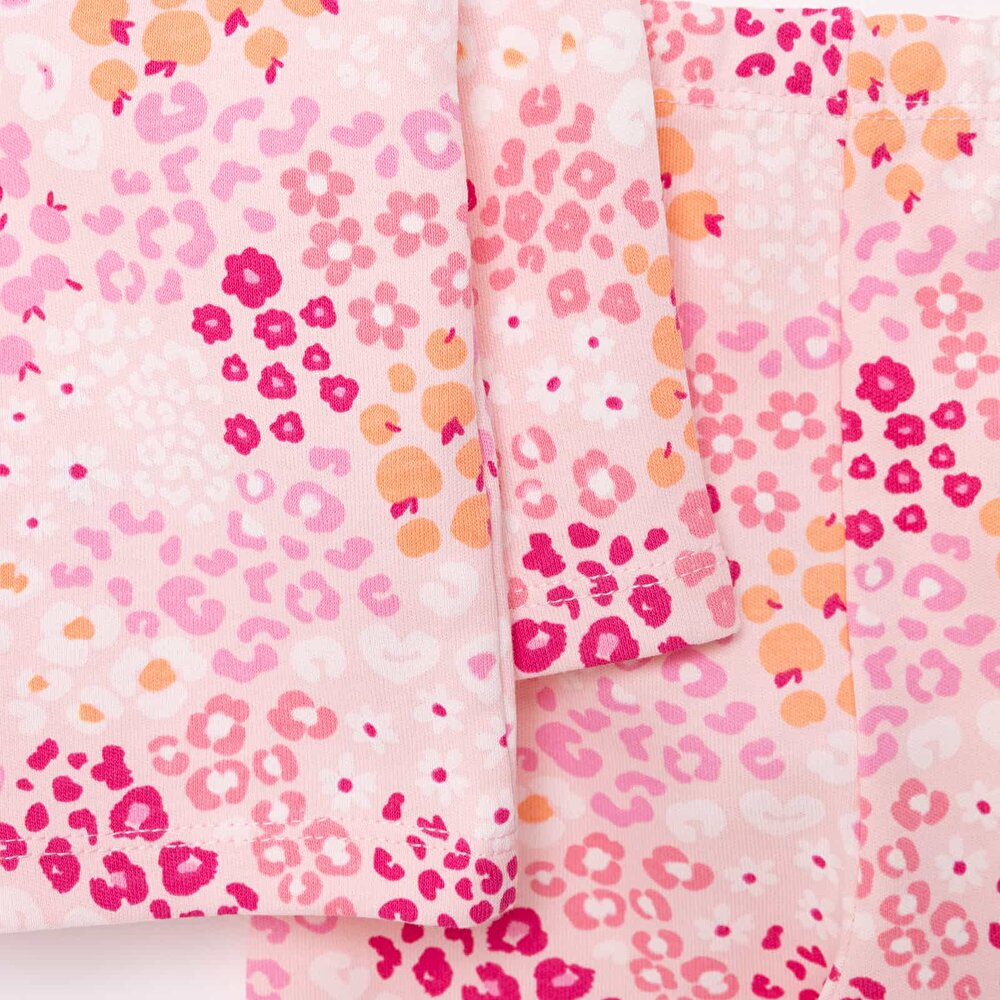 Gömlek Yaka  Mini Çiçek Desen Kız Bebek Pijama Takımı